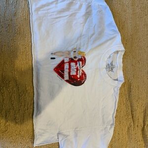 Boys Lie White Tee with Red Heart Graphic